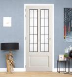 Tijdloze binnendeur met glas in stomp en opdek voorgelakt, 80 tot 100 cm, Binnendeur, Nieuw, Ophalen of Verzenden