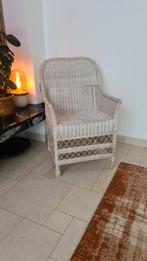 Witte rotan stoel, Huis en Inrichting, Fauteuils, Ophalen, Gebruikt, Minder dan 75 cm, Riet of Rotan