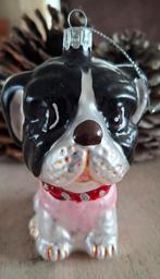 Kerstbal Bulldog Glas., Diversen, Kerst, Ophalen of Verzenden, Zo goed als nieuw