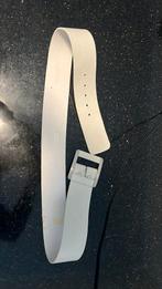 Witte leren damesriem, Kleding | Dames, Riemen en Ceinturen, 5 cm of meer, 90 tot 100 cm, Tailleriem, Ophalen of Verzenden