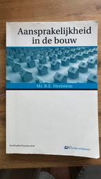 B.E. Hertstein - Aansprakelijkheid in de bouw, Ophalen of Verzenden, Zo goed als nieuw, B.E. Hertstein