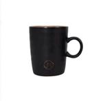 6 theemokken en lepeltjes van Zusss zwart aardewerk, Huis en Inrichting, Keuken | Servies, Ophalen of Verzenden, Zo goed als nieuw