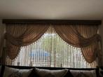 Prachtige vitrages + goud geplooide overgordijnen, Huis en Inrichting, Stoffering | Gordijnen en Lamellen, Ophalen of Verzenden