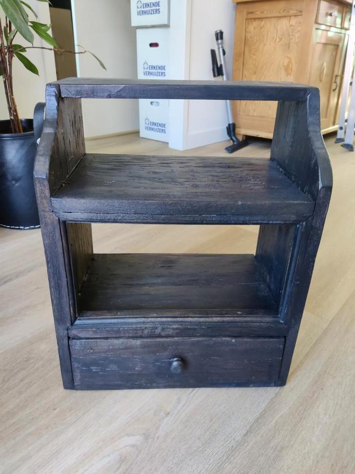 Charmant grutterskastje met lade en planken, Huis en Inrichting, Kasten | Buffetkasten, Gebruikt, Minder dan 100 cm, Minder dan 50 cm