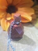Rode jaspis Parfum & As Hanger met een zilveren ketting46 cm, Ophalen of Verzenden, Mineraal