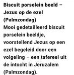 Biscuit porcelain Jezus intocht, Ophalen of Verzenden, Gebruikt