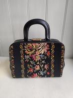 Vintage! Prachtige geborduurde tas bloemenpatroon bohemian!, Handtas, Ophalen of Verzenden