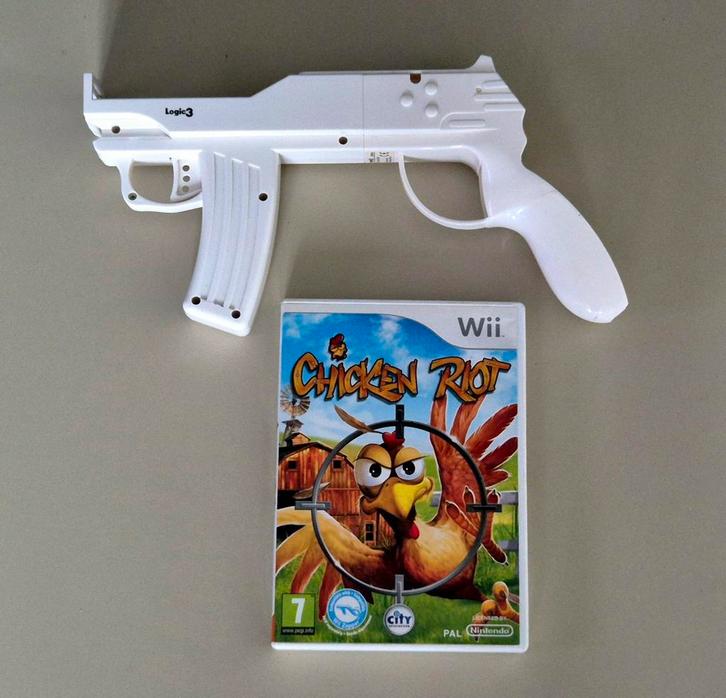 Chicken Riot Wii + Pistool, Spelcomputers en Games, Games | Nintendo Wii, Ophalen of Verzenden