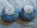 De Wollebol Kim 2 Bolletjes grijs/blauw haak of breigaren, Verzenden, Nieuw, Breien, Wol of Garen
