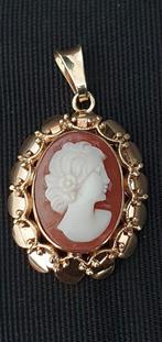 Gouden camee hanger 14 k, Ophalen of Verzenden