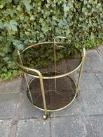 Vintage Serveer Trolley, Bar Trolley Hollywood Regency, Ophalen of Verzenden, Gebruikt