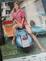 1962, VESPA SCOOTER KALENDERBLAD JUNI, EFTELING, BSA, PINUP, Ophalen of Verzenden, Gelezen