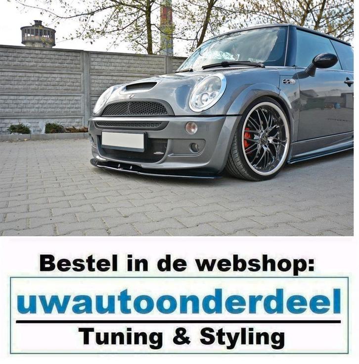 Maxton Spoiler Lip Splitter Voor Mini Cooper S JCW R53, Auto diversen, Tuning en Styling, Ophalen of Verzenden