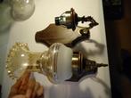 setje wandlampen vintage, Huis en Inrichting, Ophalen, Zo goed als nieuw, Glas