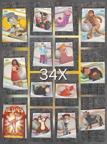 34x Topps Chrome 2025 Disney kaarten beschikbaar voor biedingen