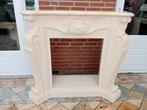 Stenen schouw + marmer, Ophalen, Overige soorten, Zo goed als nieuw, Vrijstaande haard