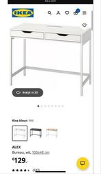 Ikea Alex bureau met bovenkast en kruk, Ophalen, In hoogte verstelbaar, Gebruikt, Bureau