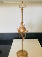 Antieke visolie lamp van brons. V. Prijs, Ophalen of Verzenden