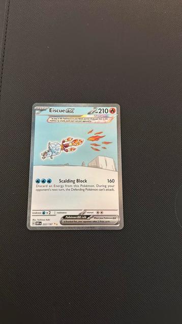 Pokemon eiscue ex #222 obsidian flames beschikbaar voor biedingen