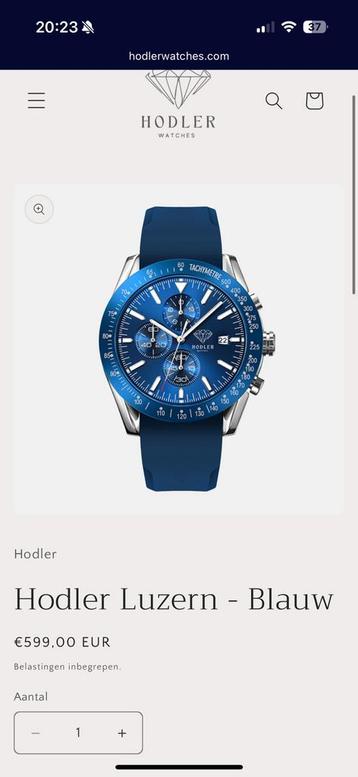 Nieuwe Hodler Horloge - Luzern-Blue beschikbaar voor biedingen