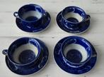 4 x Antieke soepkom met schotel Petrus Regout, Verzenden