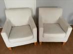 2 stoffen fauteuils + extra hoes, Huis en Inrichting, Fauteuils, Gebruikt, 75 tot 100 cm, Ophalen of Verzenden, 50 tot 75 cm