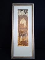 ets in sepia van Alhambra Spanje, genummerd en gesigneerd, Antiek en Kunst, Kunst | Etsen en Gravures, Ophalen of Verzenden