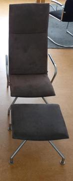 Arco fauteuil met hocker, Lay Down Leer met rvs, Gebruikt, Nvt, Arco, Ophalen