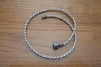 Retired PANDORA dubbele armband gevlochten wit leer, 38 cm, Ophalen of Verzenden, Zo goed als nieuw, Wit, Leer