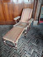 Rieten Chaise Longue / Ligstoel art nouveau, Huis en Inrichting, Ophalen, Gebruikt, Eenpersoons, Art nouveau