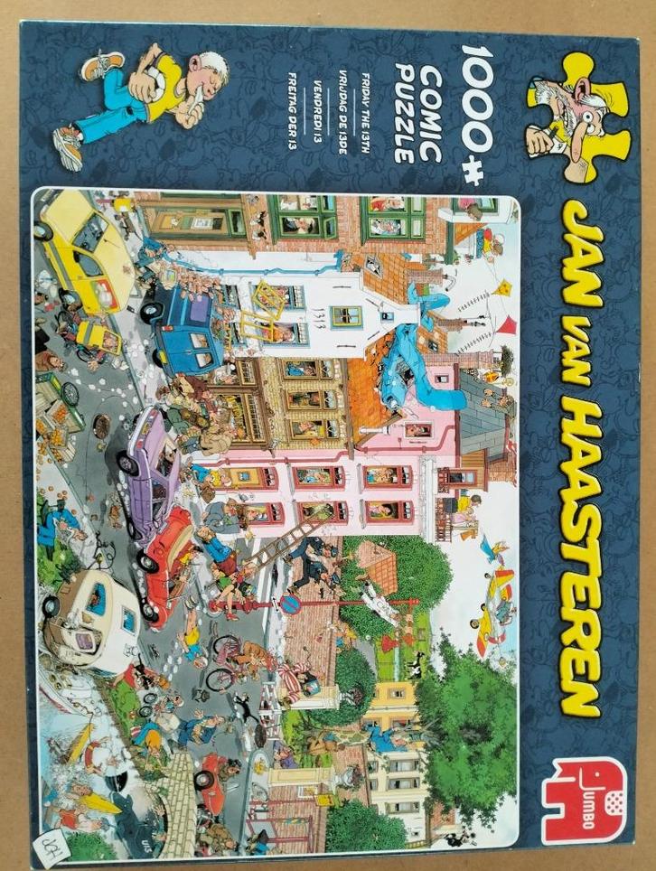 Jan van Haasteren legpuzzel vrijdag 13. 1000 stukjes, Hobby en Vrije tijd, Denksport en Puzzels, Zo goed als nieuw, Legpuzzel
