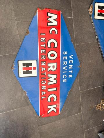 Emaille bord mc cormick ih groot 2 international harvester beschikbaar voor biedingen