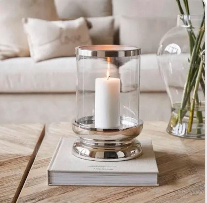 Riviera maison hurricane stolp Vallea windlicht, Huis en Inrichting, Woonaccessoires | Kandelaars en Kaarsen, Zo goed als nieuw