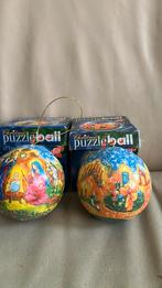 Twee puzzelbollen kerst, Ophalen of Verzenden, Minder dan 500 stukjes, Gebruikt