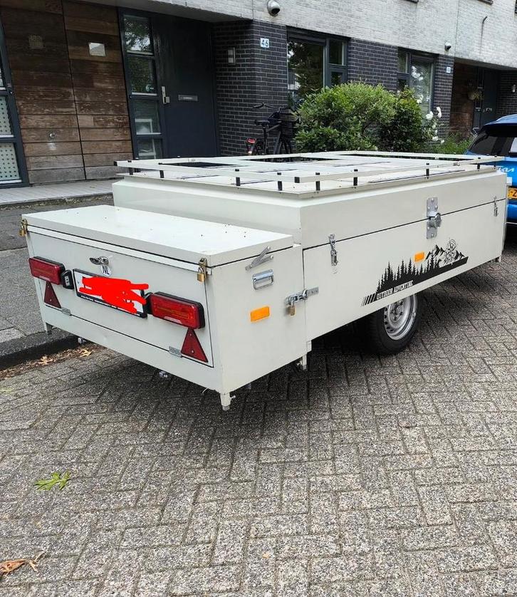 Grote gesloten & geremde aanhanger (2100L) 750kg met keuken, Auto diversen, Aanhangers en Bagagewagens, Zo goed als nieuw, Ophalen