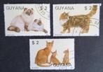 GUYANA - katten 1987, Postzegels en Munten, Postzegels | Amerika, Verzenden, Gestempeld, Zuid-Amerika