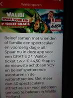 WALIBI voucher: krijg het 2e ticket twv € 44,50 cadeau, Tickets en Kaartjes, Twee personen, Ticket of Toegangskaart