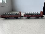 Lima ho wagens met lading draadstaal FS maatschappij, Hobby en Vrije tijd, Modeltreinen | H0, Gelijkstroom, Wagon, Ophalen of Verzenden