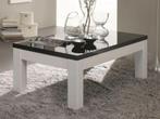Salontafel Forever hoogglans wit zwart ACTIE--, Huis en Inrichting, Tafels | Salontafels, 50 tot 100 cm, Nieuw, Minder dan 50 cm