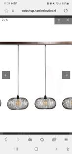 Lamp met 4 mooie bollen zwart, Ophalen of Verzenden, Nieuw, Metaal, Minder dan 50 cm