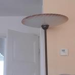 Staande schemerlamp, Huis en Inrichting, Lampen | Vloerlampen, Vintage, Ophalen of Verzenden, Zo goed als nieuw, Glas