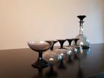 Schiedams rookglas likeurkaraf en glazen, Antiek en Kunst, Antiek | Glas en Kristal, Ophalen