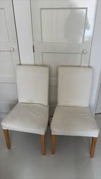 IKEA stoel wit Henriksdal 2x, Huis en Inrichting, Stoelen, Ophalen, Gebruikt, Wit, Twee