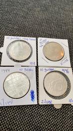 4 x 10 gulden munt zilver 1994 1996 2000 2001, Postzegels en Munten, Munten | Nederland, Setje, Zilver, Ophalen of Verzenden, 10 gulden