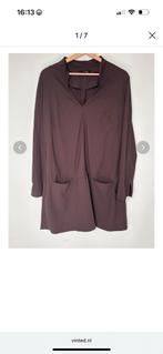 Ladress jurk bruin met samen s 36, Bruin, Ophalen of Verzenden, Zo goed als nieuw, Maat 36 (S)