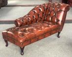 Prachtige Chesterfield Chaise Longue Bruin., Huis en Inrichting, Banken | Bankstellen, Chesterfield, Minder dan 150 cm, Rechte bank