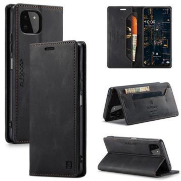 Luxe Flip Case met Kaarthouder voor Galaxy A22 5G _ Zwart beschikbaar voor biedingen