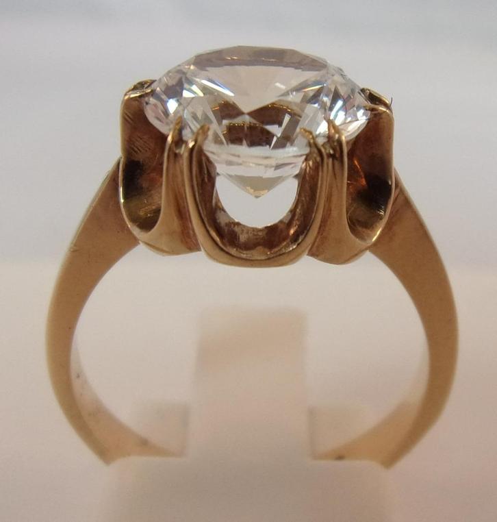 Antieke massief gouden dames ring, Sieraden, Tassen en Uiterlijk, Antieke sieraden, Ring, Goud, Met edelsteen, Verzenden