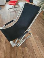 Aluminium Strandstoel - Zwart, Tuin en Terras, Tuinstoelen, Ophalen, Zo goed als nieuw, Aluminium