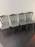 4x grijze keukenstoelen stoelen eetkamer stoelen, Ophalen, Gebruikt, Grijs, Vier